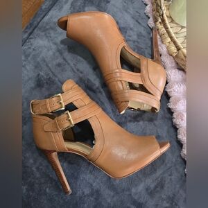 Michael Kors Blaze Open-Toe Booties